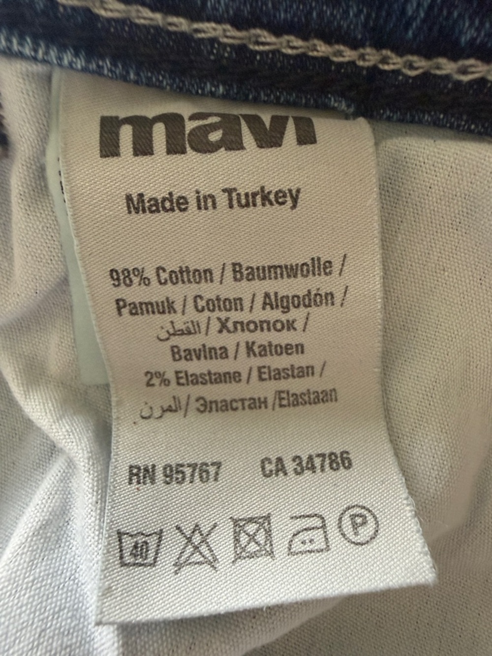 Mavi Adriana Mid-Rise Super Skinny Jeans in Faded Blue 30/32 - Picture 14 of 15